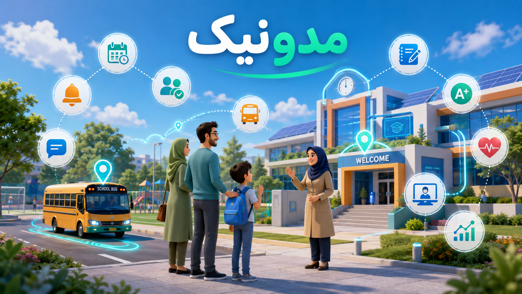 نمای اپلیکیشن مدونیک والدین